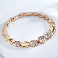 Rose Gold Oval Link Bracelet