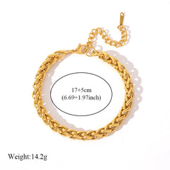 18K Gold Plated Twisted Chain Bracelet