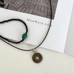 Natural Stone Pendant Necklaces | set of 2