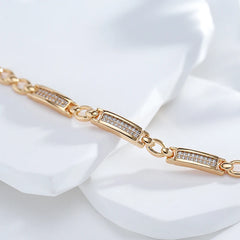 Rose Gold Square Link Bracelet