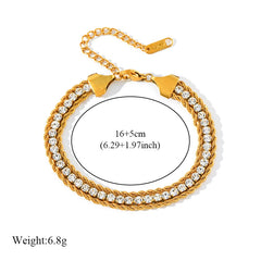 18K Gold Plated Twisted Chain Bracelet