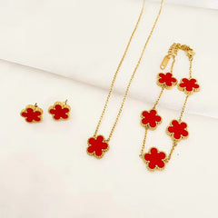 Plum Blossom Trio Jewelry Set