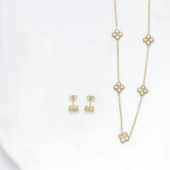 Golden Bloom Necklace & Earrings Set