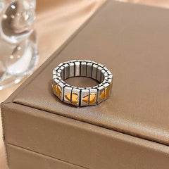 Eterna Heart Stainless Steel Cuff Ring