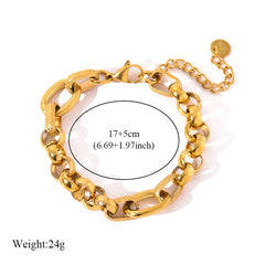 18K Gold Plated Twisted Chain Bracelet
