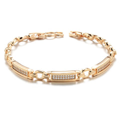 Rose Gold Square Link Bracelet