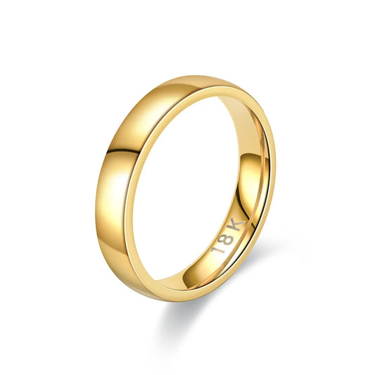 Gold-Plated Stainless Steel Wedding Ring