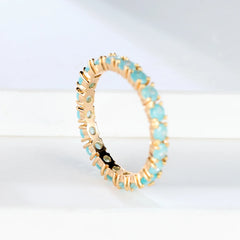 Colorful Zircon Stacking Ring