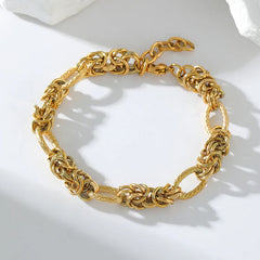 18K Gold Plated Twisted Chain Bracelet