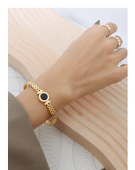 Roman Numeral Love Letter Bangle