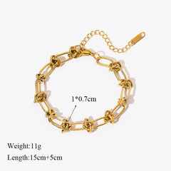18K Gold Plated Twisted Chain Bracelet