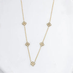 Golden Bloom Necklace & Earrings Set