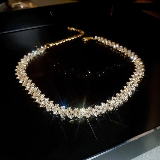 Radiance™ Geometric Crystal Choker Necklace