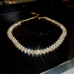 Radiance™ Geometric Crystal Choker Necklace