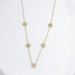 Golden Bloom Necklace & Earrings Set