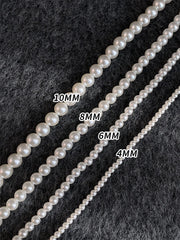 Elegant Simulated Pearl Choker Necklace