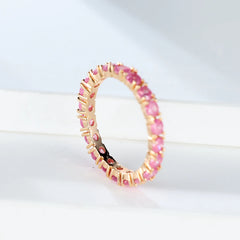 Colorful Zircon Stacking Ring