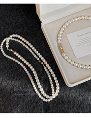 Elegant Simulated Pearl Choker Necklace