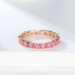 Colorful Zircon Stacking Ring