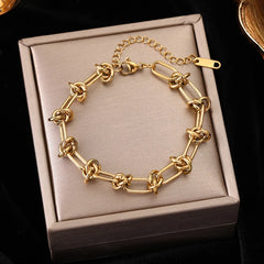 18K Gold Plated Twisted Chain Bracelet