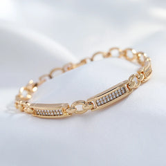 Rose Gold Square Link Bracelet