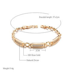 Rose Gold Square Link Bracelet