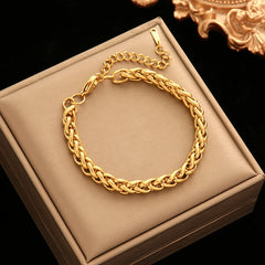 18K Gold Plated Twisted Chain Bracelet