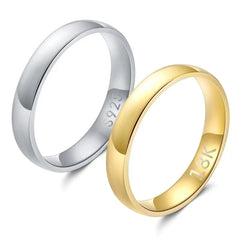 Gold-Plated Stainless Steel Wedding Ring