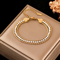 18K Gold Plated Twisted Chain Bracelet