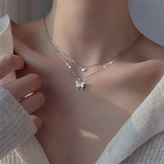 Butterfly Layered Necklace