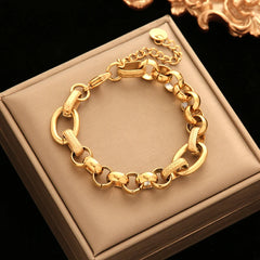 18K Gold Plated Twisted Chain Bracelet