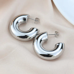 Bold Gold Chunky Hoop Earrings