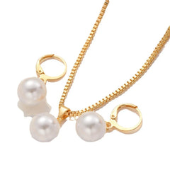 Elegant 3-Piece Pearl Jewelry Set