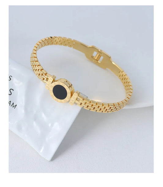 Roman Numeral Love Letter Bangle