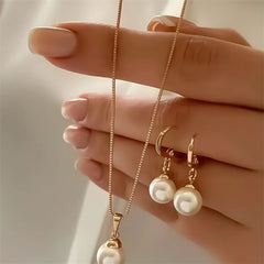 Elegant 3-Piece Pearl Jewelry Set
