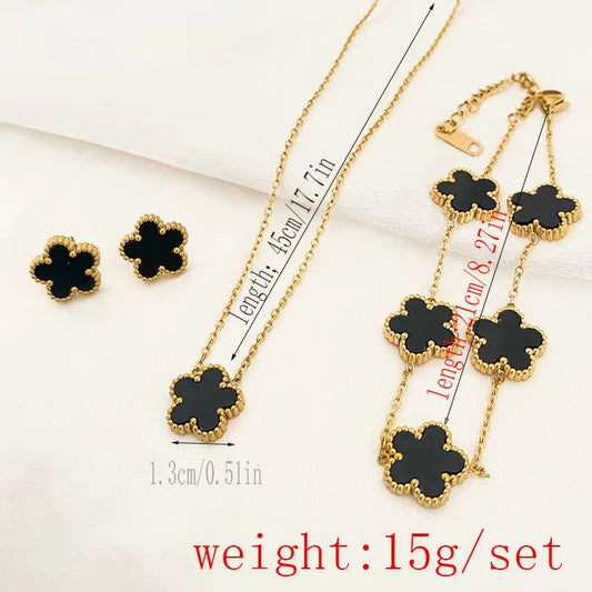 Plum Blossom Trio Jewelry Set