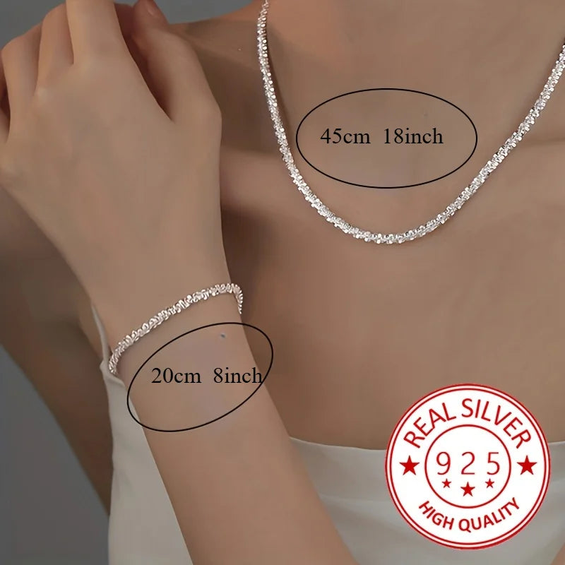 Elegant Sterling Silver Jewelry Set