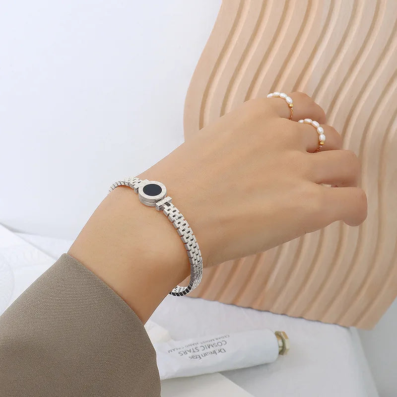 Roman Numeral Love Letter Bangle