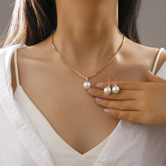 Elegant 3-Piece Pearl Jewelry Set