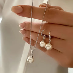Elegant 3-Piece Pearl Jewelry Set