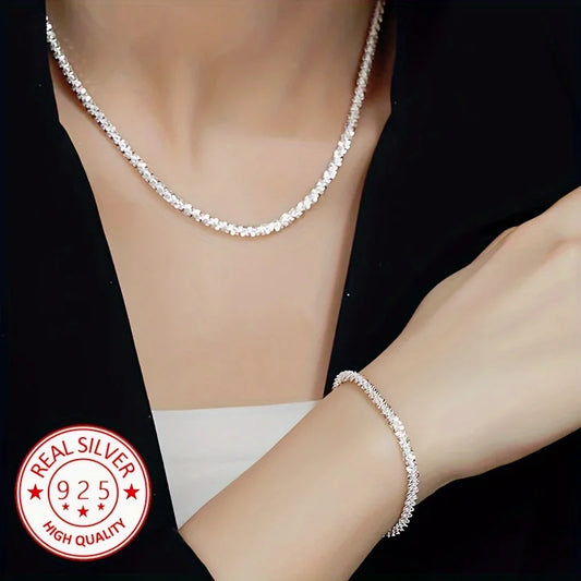 Elegant Sterling Silver Jewelry Set
