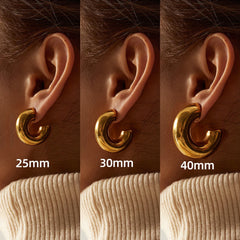 Bold Gold Chunky Hoop Earrings