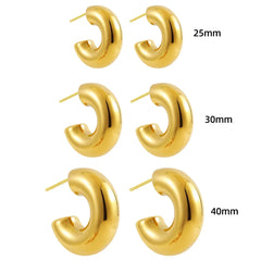 Bold Gold Chunky Hoop Earrings