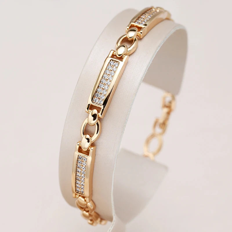 Rose Gold Square Link Bracelet