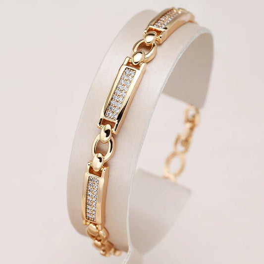 Rose Gold Square Link Bracelet
