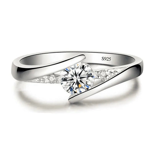 Vintage Zircon Engagement Ring