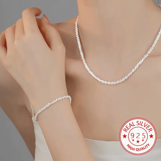 Elegant Sterling Silver Jewelry Set