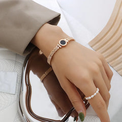 Roman Numeral Love Letter Bangle