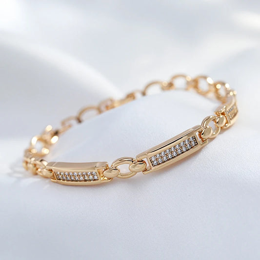 Rose Gold Square Link Bracelet