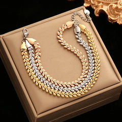 18K Gold Plated Twisted Chain Bracelet